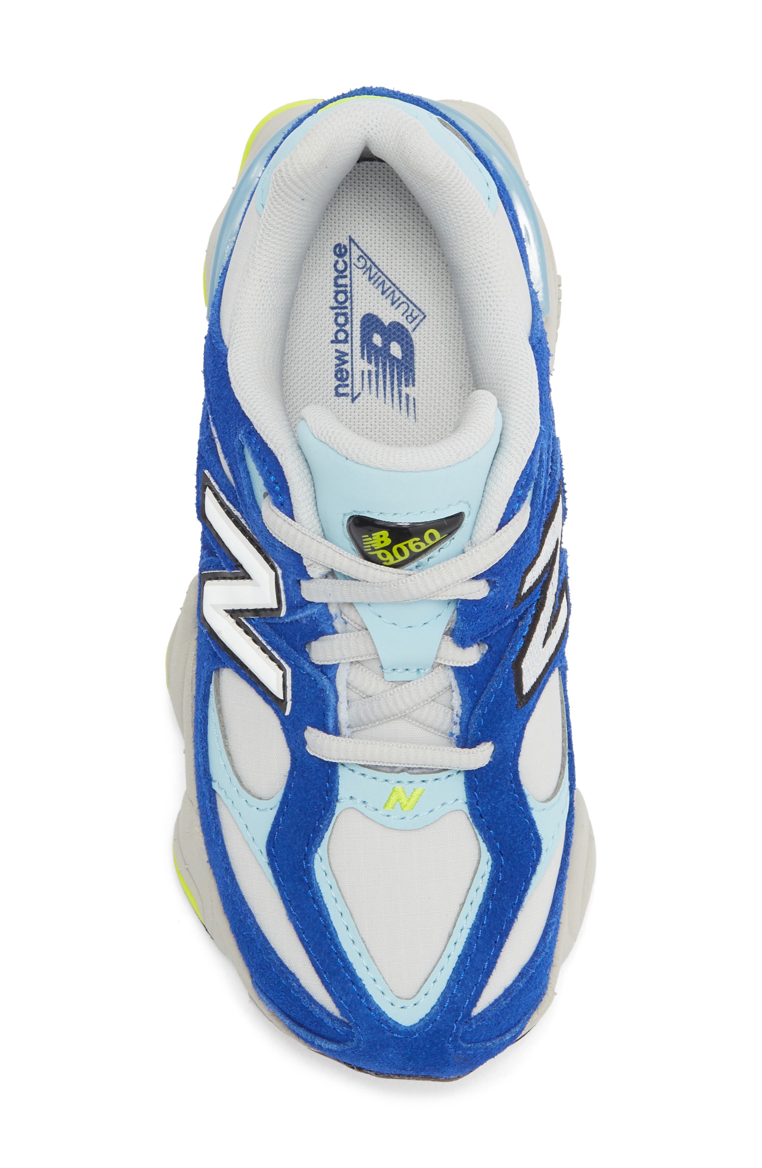 Kids' 9060 Sneaker, Alternate, color, BLUE BIRD/ CLOUD BLUE