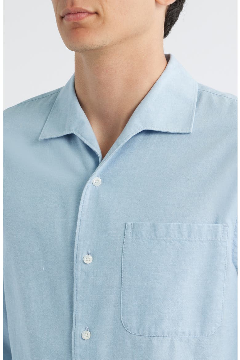 Chambray Button-Up Shirt, Alternate, color, CALIFORNIA RAIN