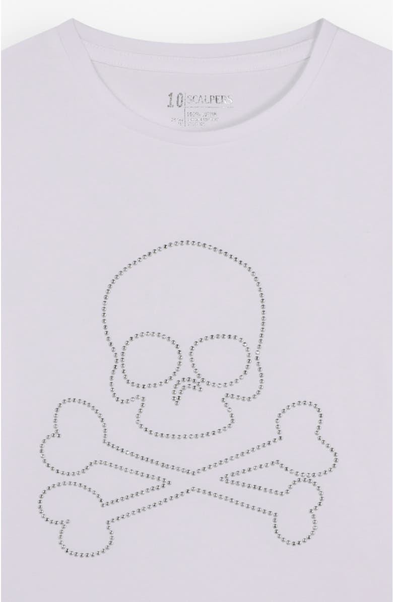 Scalpers Shinnyskulltee Girls, Alternate, color, White