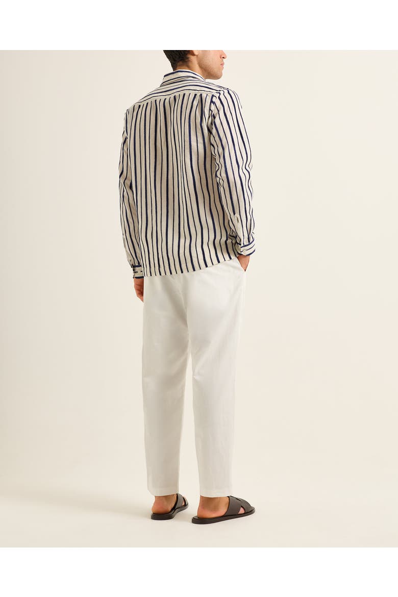 Ridley Relaxed-Fit Shirt, Alternate, color, White Sand/Night Iris