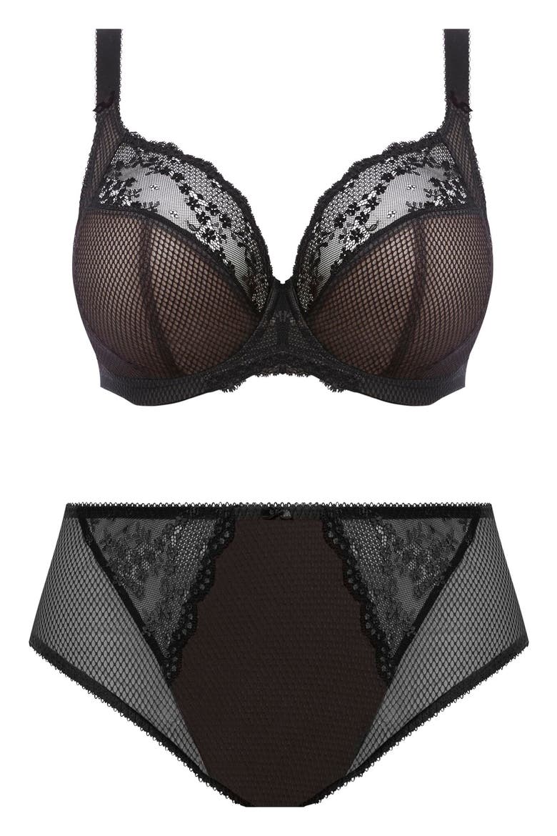 Charley Full Figure Underwire Convertible Plunge Bra, Alternate, color, BLACK