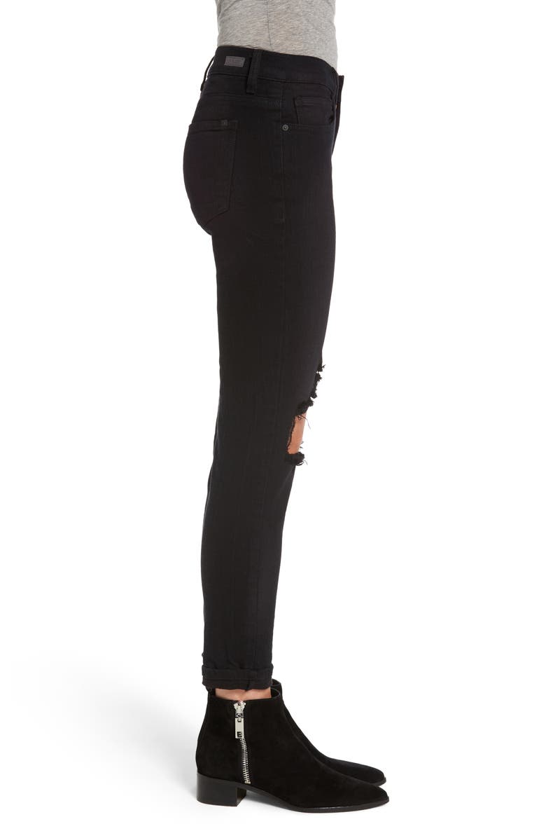 SP Black Destroyed Boyfriend Jeans, Alternate, color, 