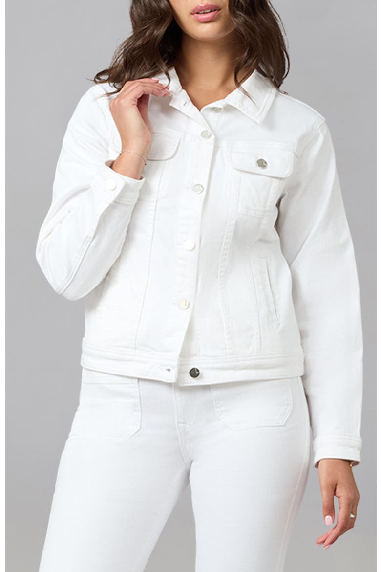 Gabriella Classic Denim Jacket, Main, color, White