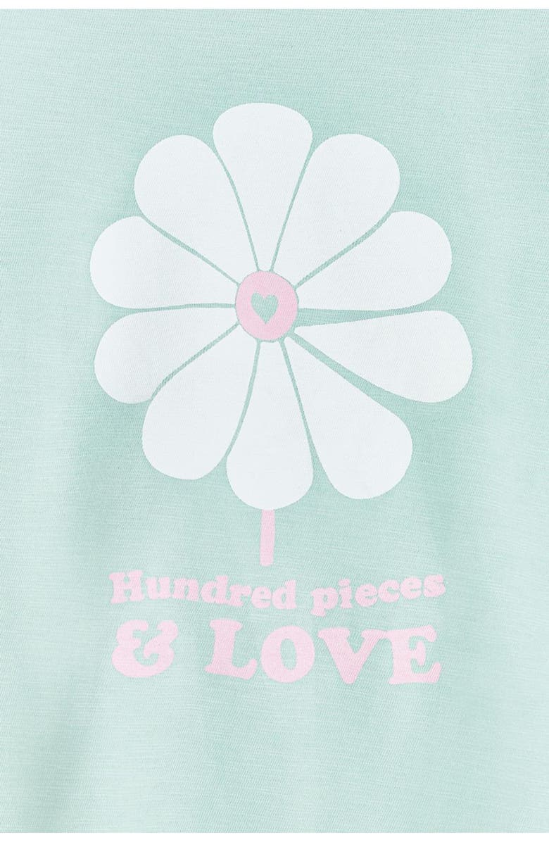 Babycottons Malibu Print Ruffle Short Sleeve T-Shirt for Toddler, Alternate, color, Green