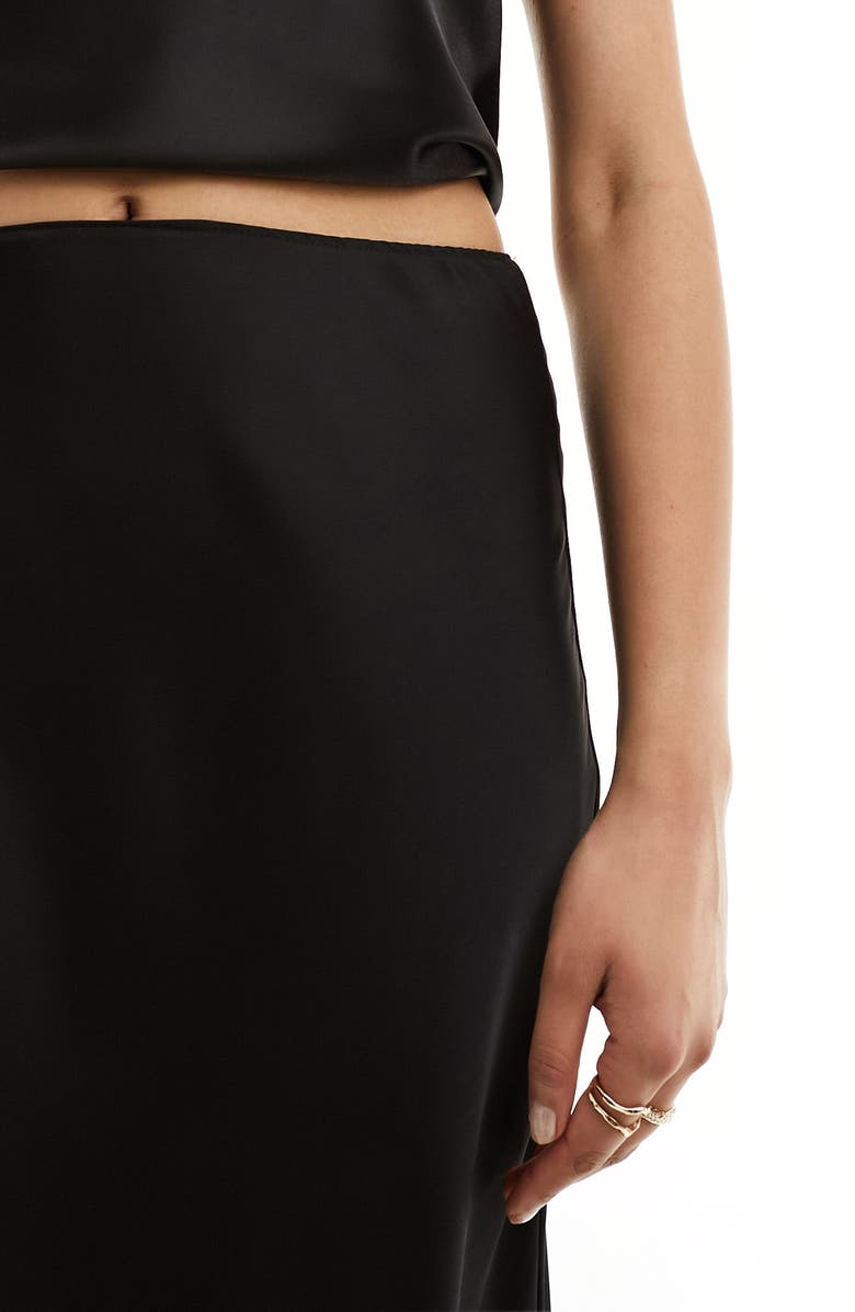 ASOS DESIGN Bias Cut Satin Midi Skirt, Alternate, color, 