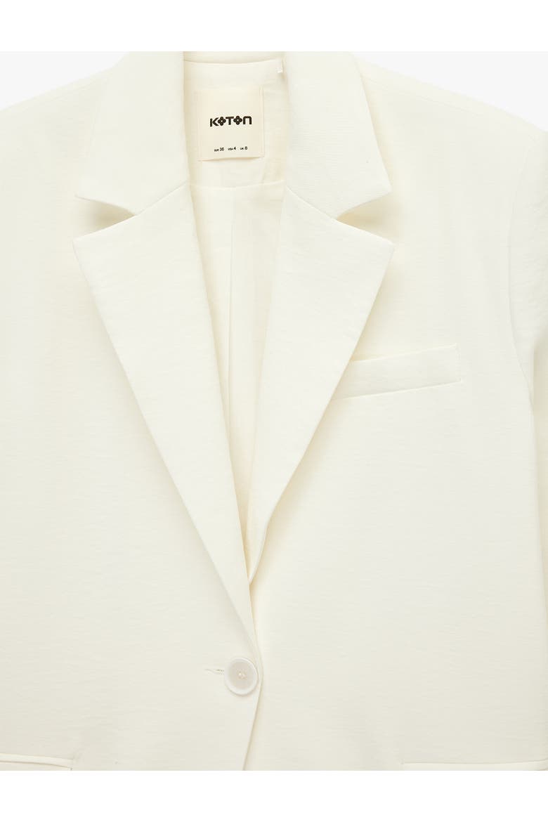Classic Fit Textured Blazer with Pockets, Alternate, color, OFF WHITE