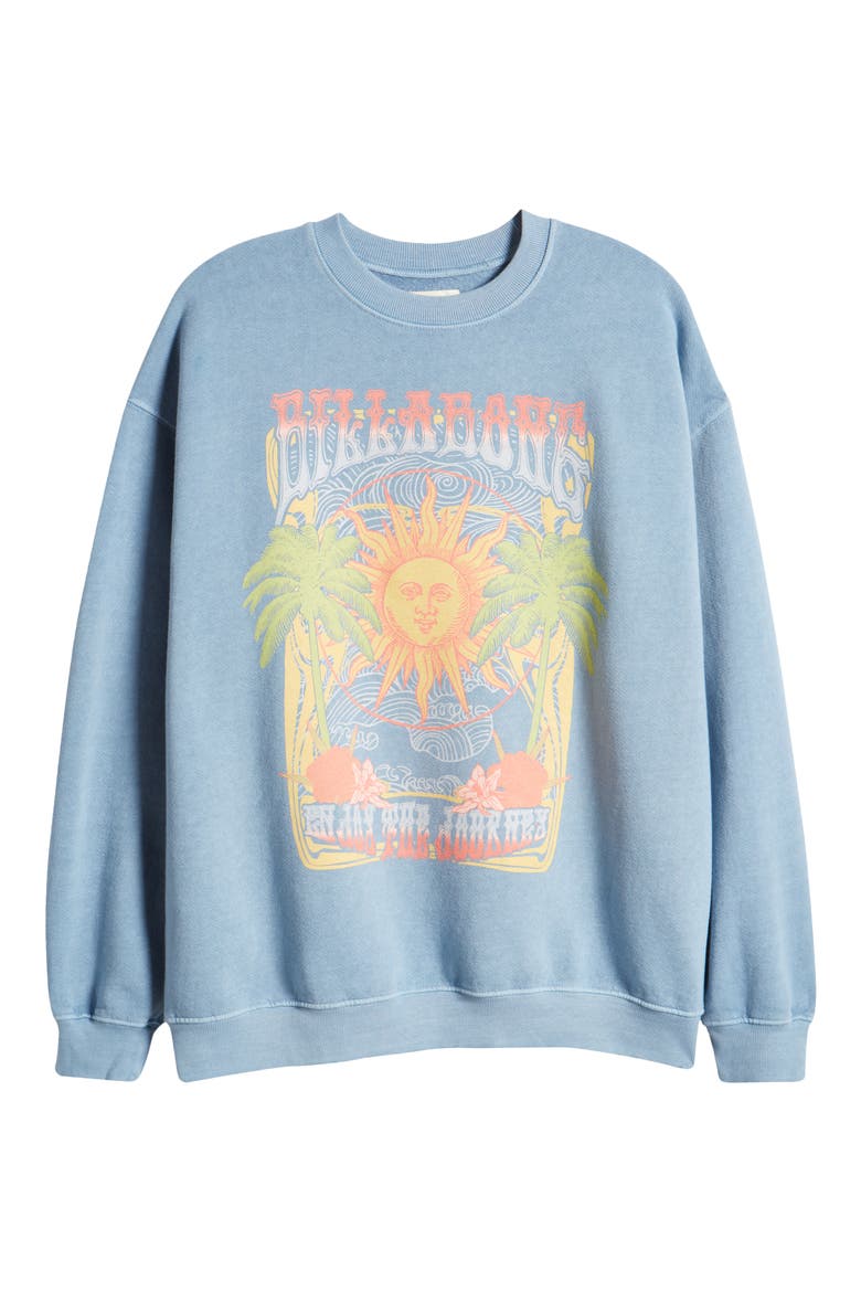 Ride In Cotton Blend Graphic Sweatshirt, Alternate, color, BLUE SHADOW