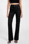 GUESS Sexy High Waist Coated Flare Jeans