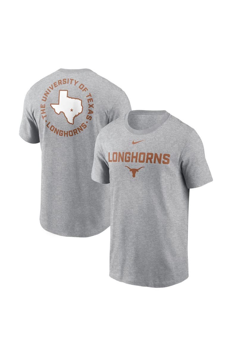 Nike Men's Nike Heather Gray Texas Longhorns Campus 2-Hit T-Shirt, Alternate, color, Heather Gray