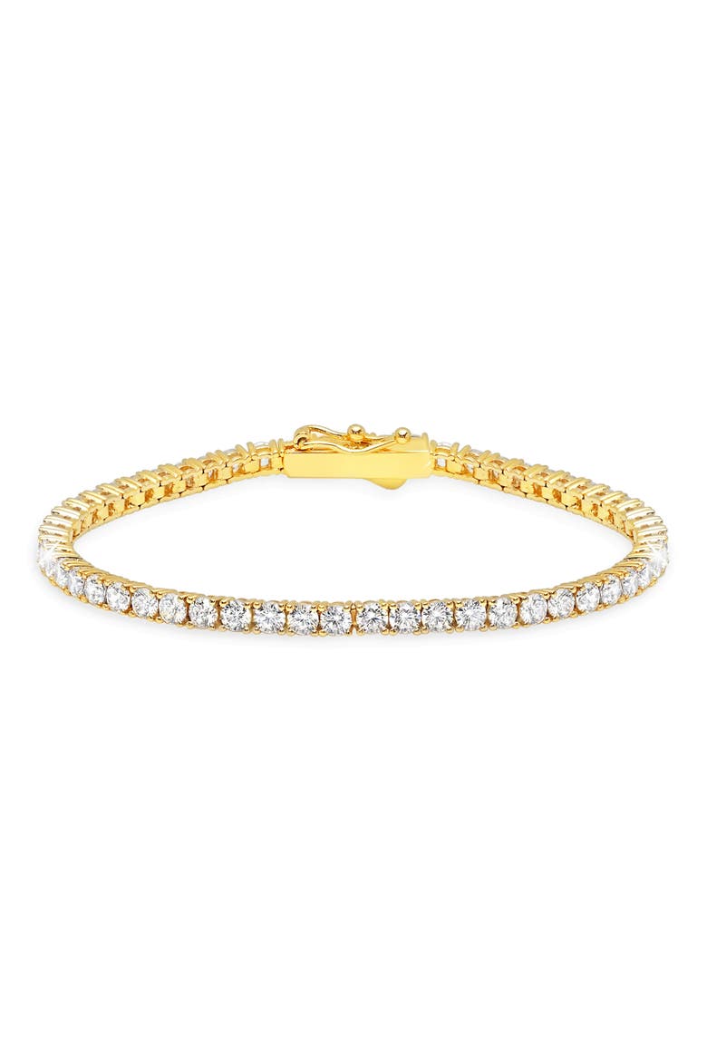 Cubic Zirconia Tennis Bracelet, Main, color, 18KT YELLOW GOLD
