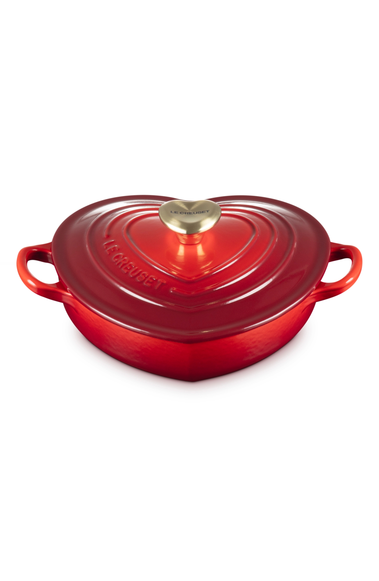 Le Creuset Signature Cast Iron Heart Cocotte - Cerise