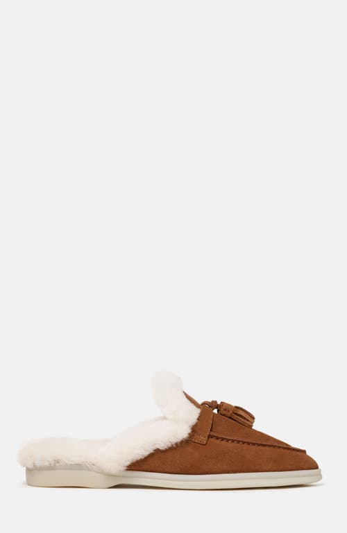 Scarosso Lucrezia Shearling Slip-on Mules In Burgundy