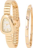 ARGENTO VIVO Bubble Watch & Crystal Bangle Set