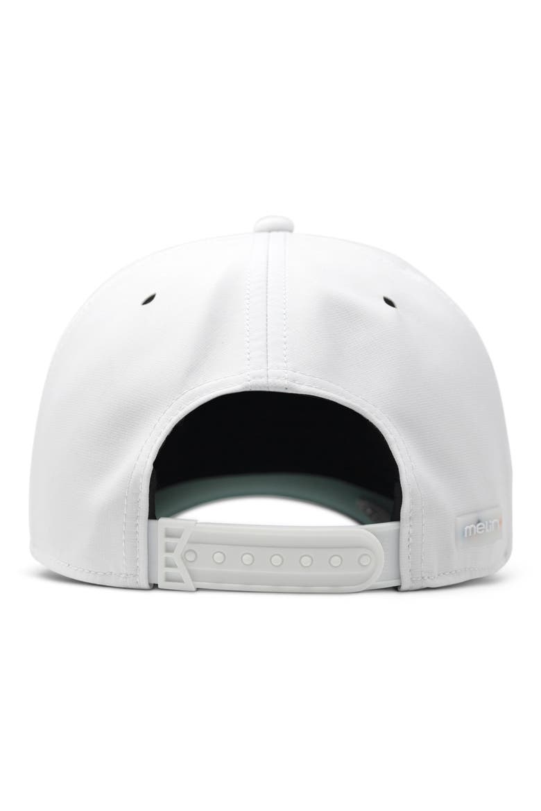 Odysea Links Hydro Performance Snapback Hat, Alternate, color, WHITE/ GREEN