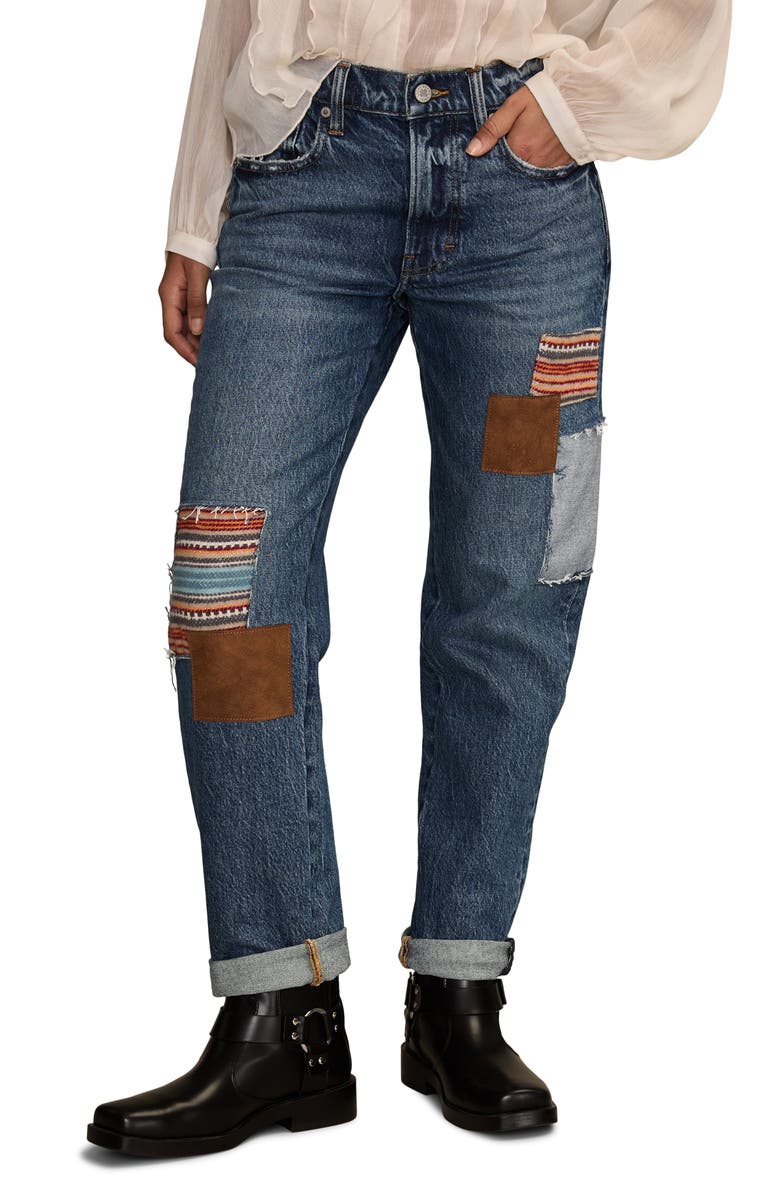 Lucky Brand Legend Mr Boy Patchwork Straight Leg Jeans, Main, color, Jamboree Wash