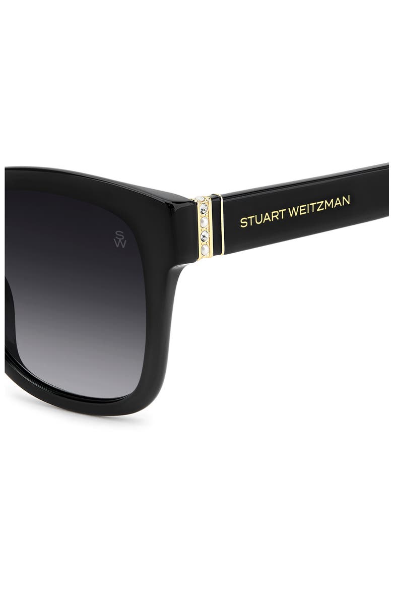 53mm Gradient Square Sunglasses, Alternate, color, BLACK/ DARK GREY