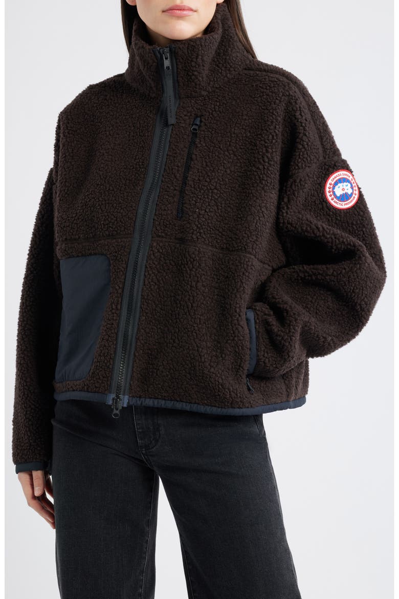 Simcoe Wool Blend Fleece Jacket, Main, color, TERRA