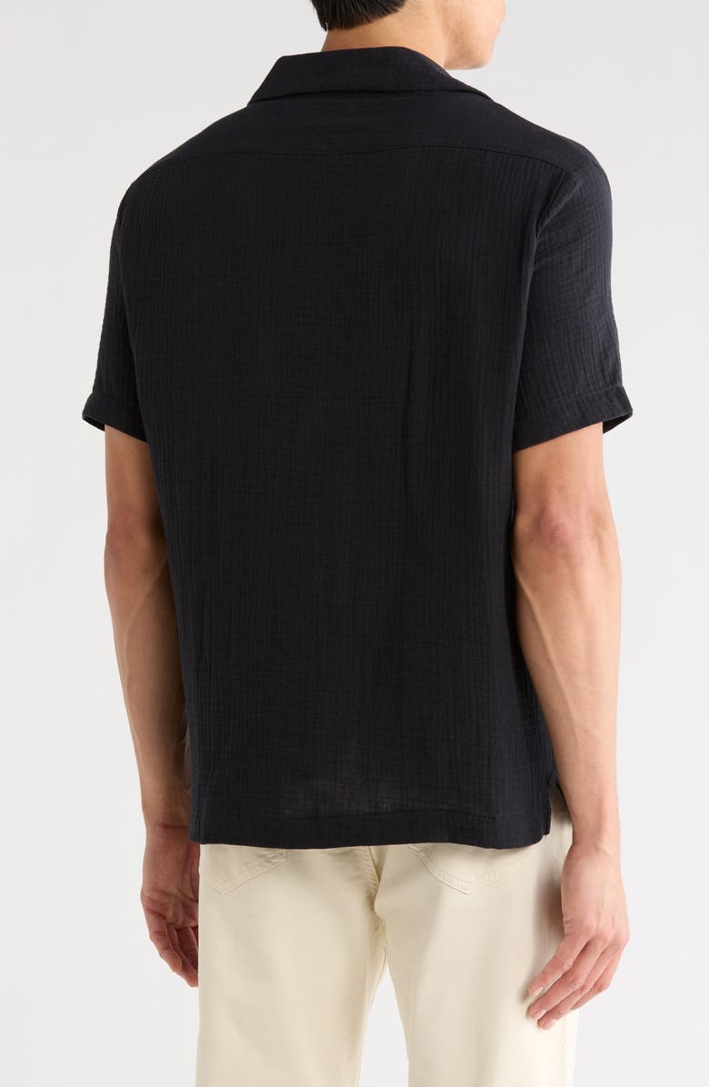 Joe's Gauze Camp Shirt, Alternate, color, Black