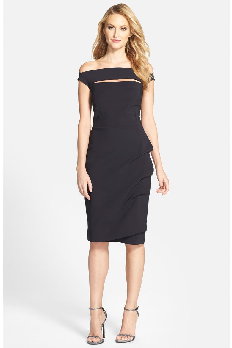 'Melania' Jersey Dress, Main, color, BLACK