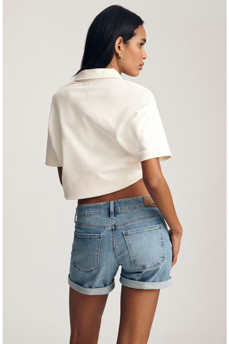 Julia Cuffed Denim Shorts, Alternate, color, LIGHT BRUSHED FLEX BLUE