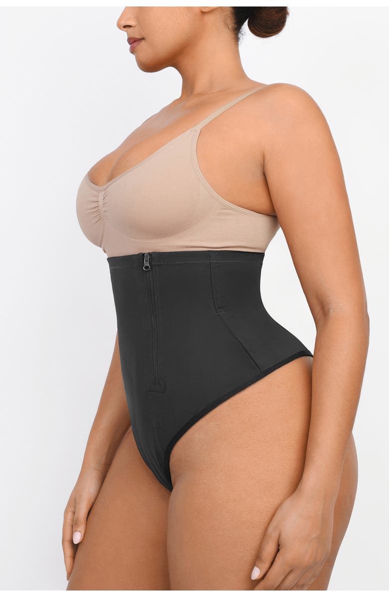 Shapellx Side Zip Shaping Panty, Alternate, color, Jet Black