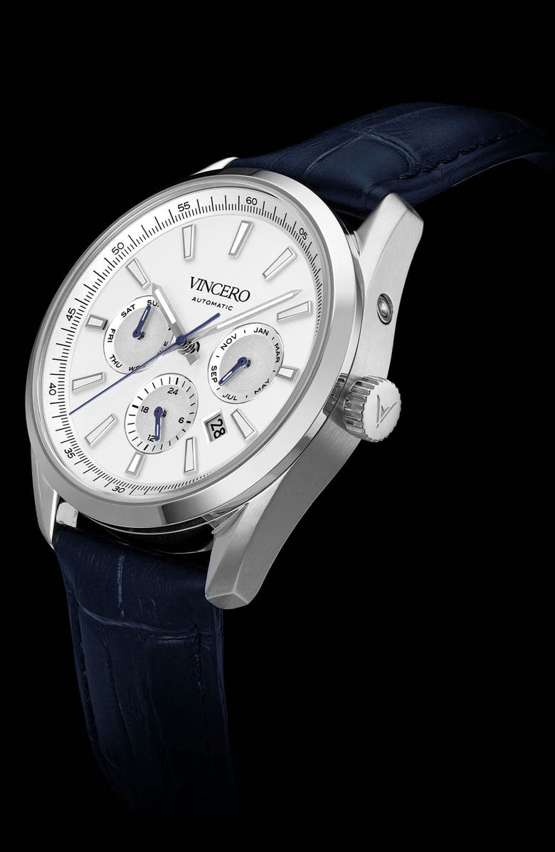 Vincero The Reserve Automatic Bracelet Watch, 41mm, Alternate, color, Blue Silver