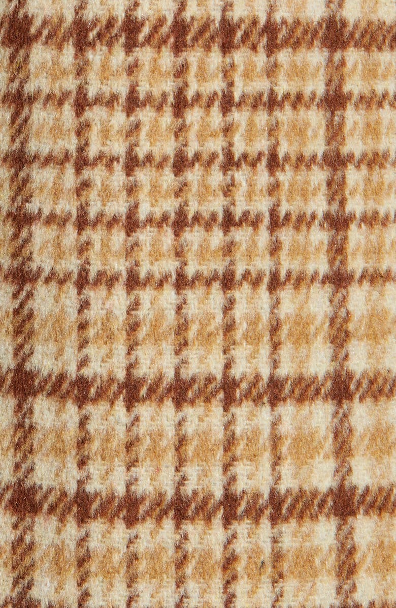 Mural Plaid Longline Coat, Alternate, color,