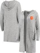 BOXERCRAFT Women's Heathered Gray Clemson Tigers Cuddle Soft Duster Cardigan