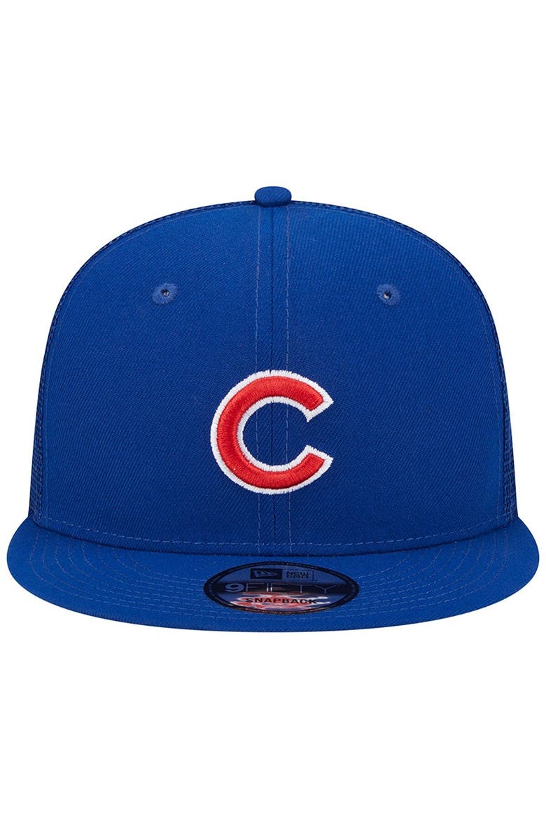 Men's New Era Royal Chicago Cubs Team Color Trucker 9FIFTY Snapback Hat, Alternate, color, Royal