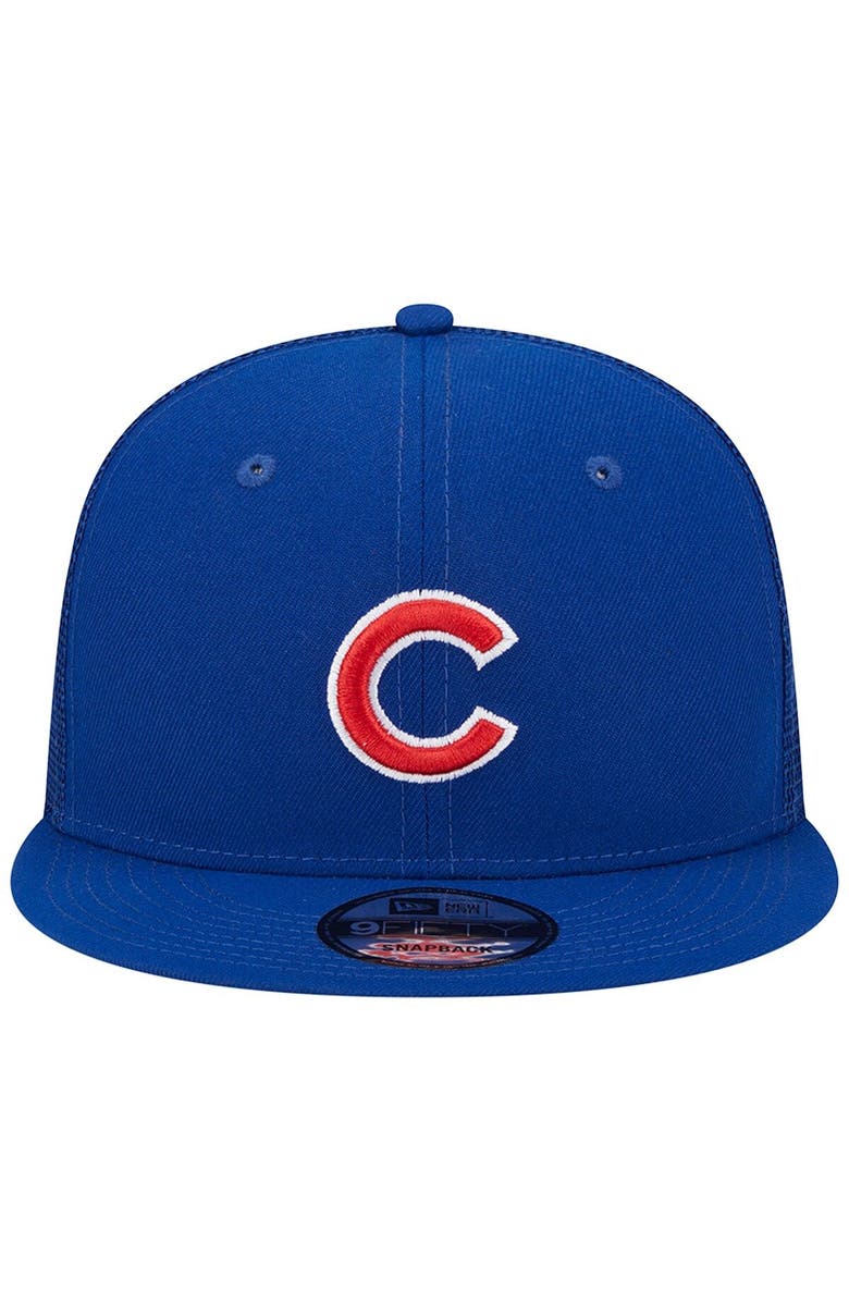 New Era Men's New Era Royal Chicago Cubs Team Color Trucker 9FIFTY Snapback Hat, Alternate, color, Royal