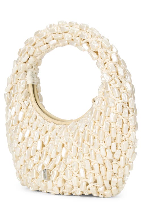 Staud Reef Bead-embellished Crochet Top Handle Bag In Neutral
