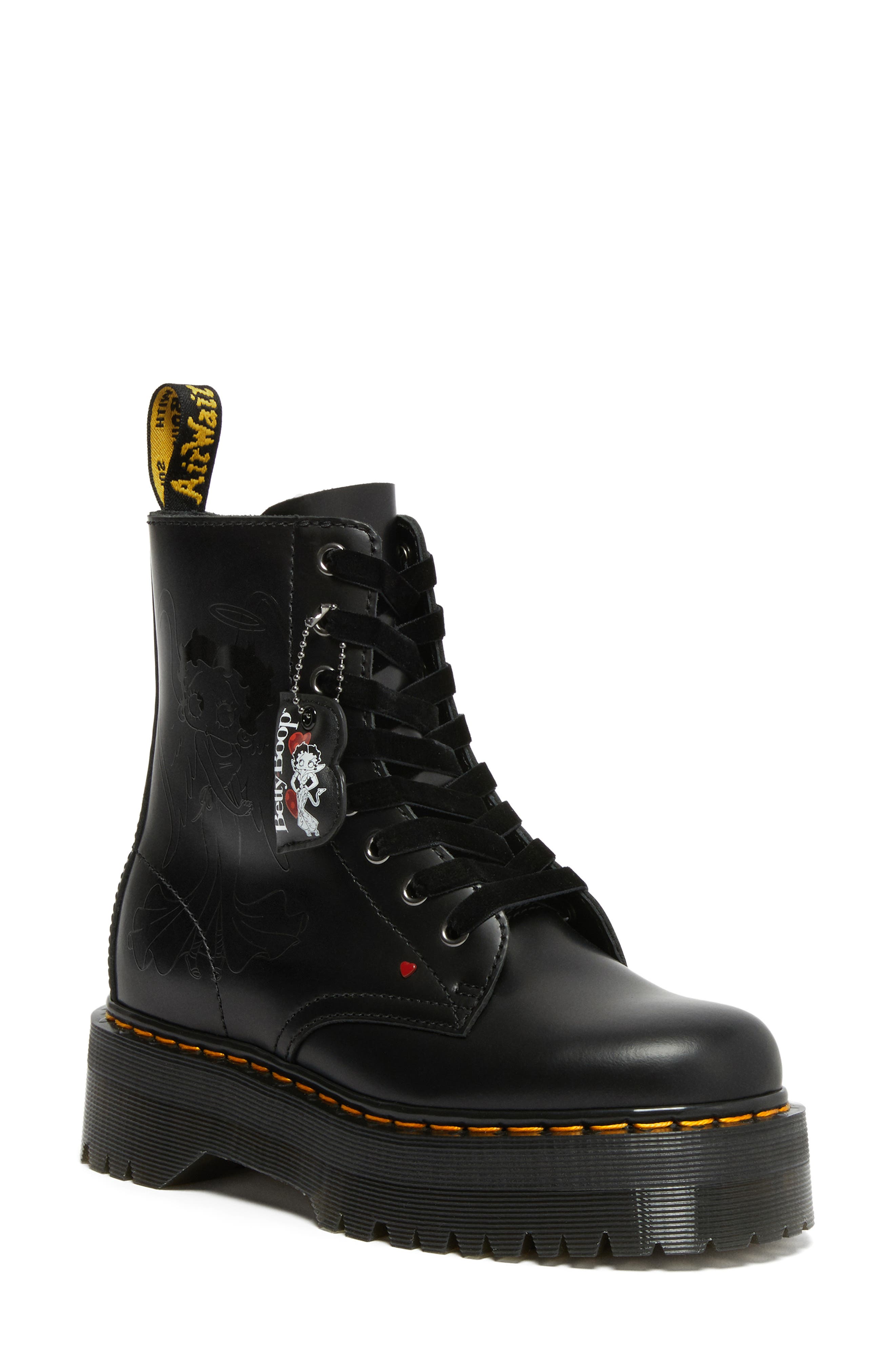 Dr. Martens Jadon Betty Boop Water Repellent Platform Boot, Main, color, 