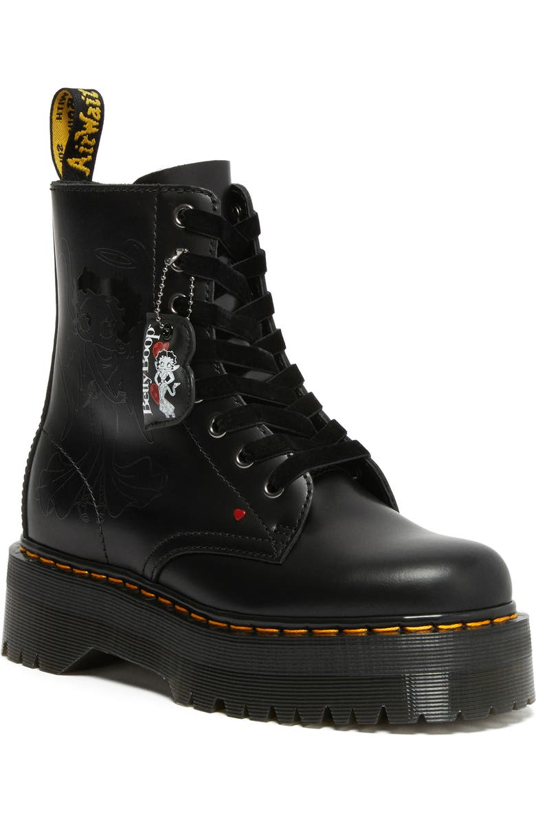 Dr. Martens Jadon Betty Boop Water Repellent Platform Boot, Main, color,