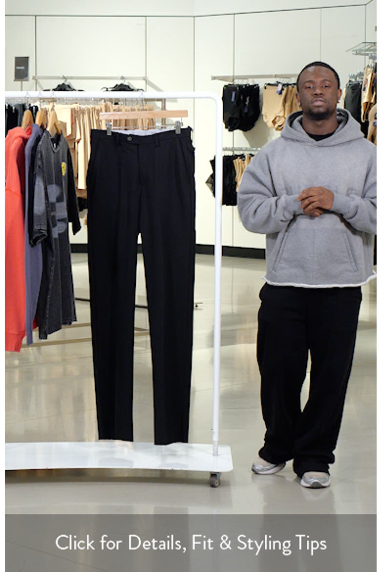 Pleated Worsted Wool Gabardine Pants video