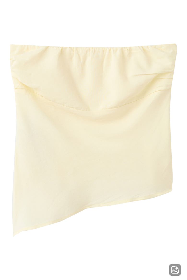 Asymmetric Strapless Top, Main, color, PASTEL YELLOW