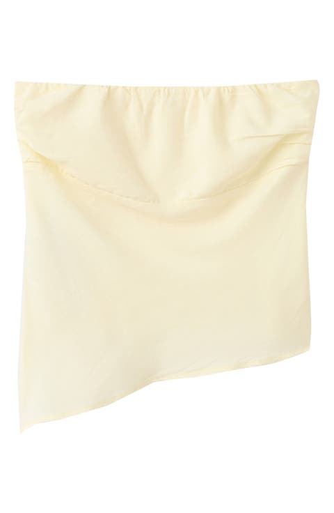Asymmetric Strapless Top
