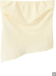 MANGO TEEN Asymmetric Strapless Top