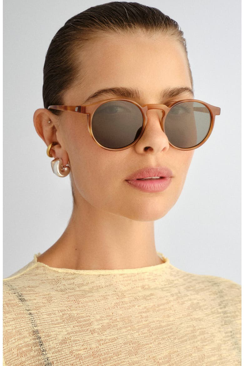 Teen Spirit Deux 50mm Round Sunglasses, Alternate, color, TORT