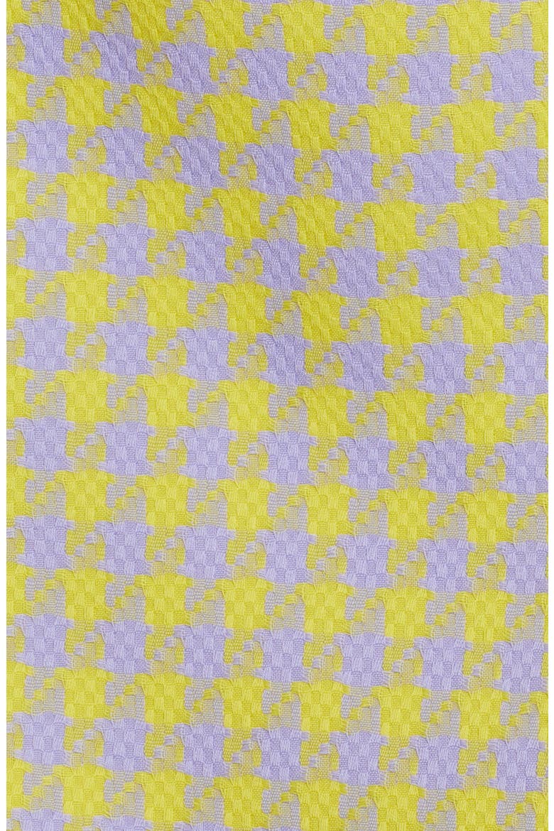 Houndstooth Wool Tweed Faux Wrap Miniskirt, Alternate, color, ORCHID PINEAPPLE