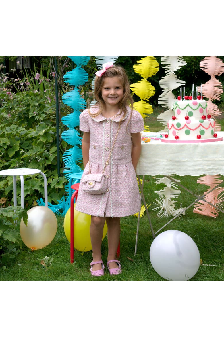 Tweed Dress, Alternate, color, Pink
