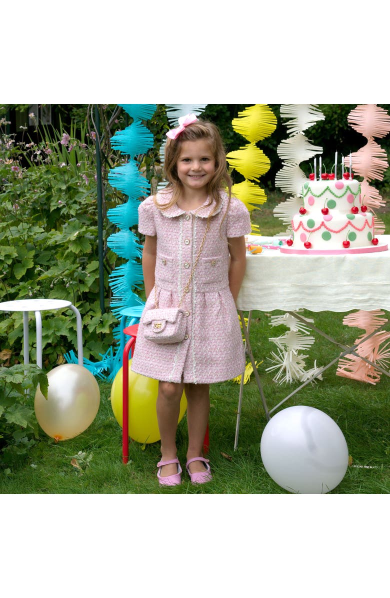 Rachel Riley Tweed Dress, Alternate, color, Pink