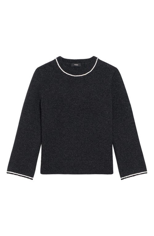 Theory Tweed Sweater In Black