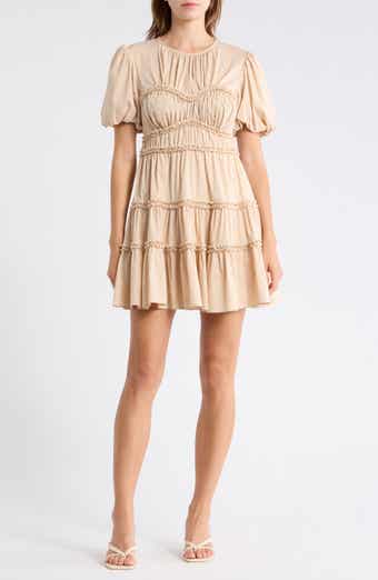 Cinq à Sept Sirrina Puff Sleeve Cotton Blend Minidress