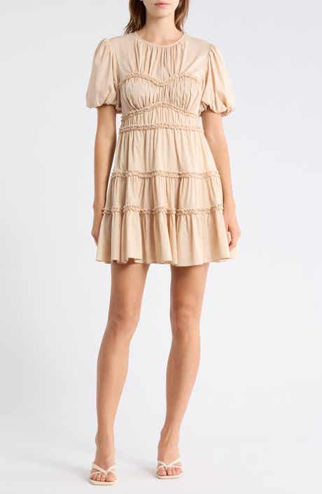 Cinq à Sept Sirrina Puff Sleeve Cotton Blend Minidress