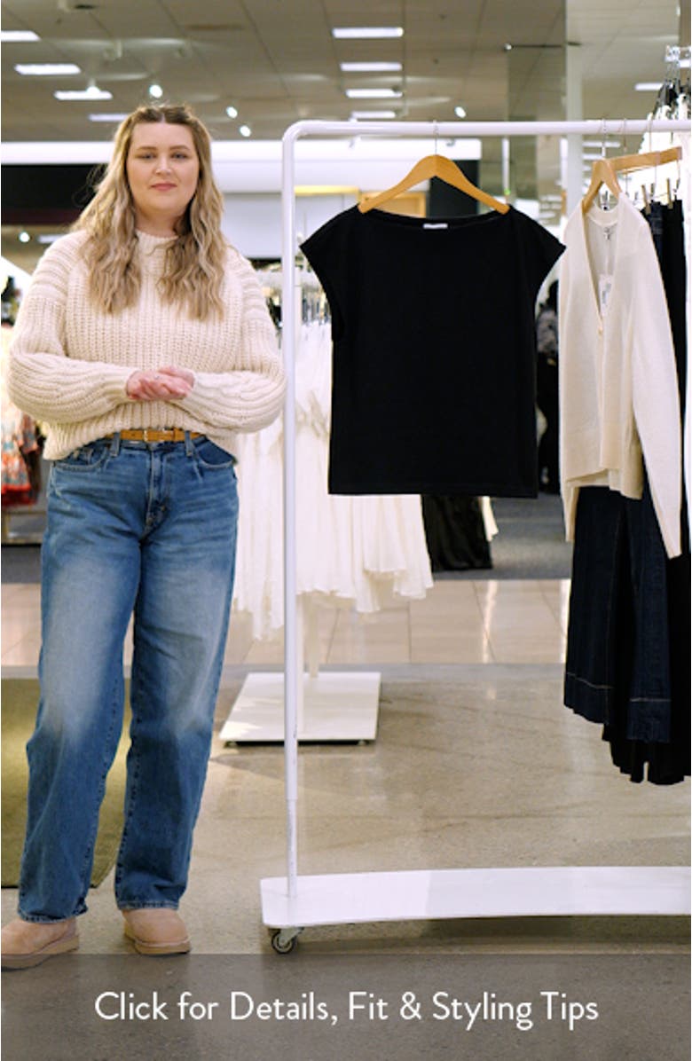 Pima Cotton Boat Neck T-Shirt, sales video thumbnail