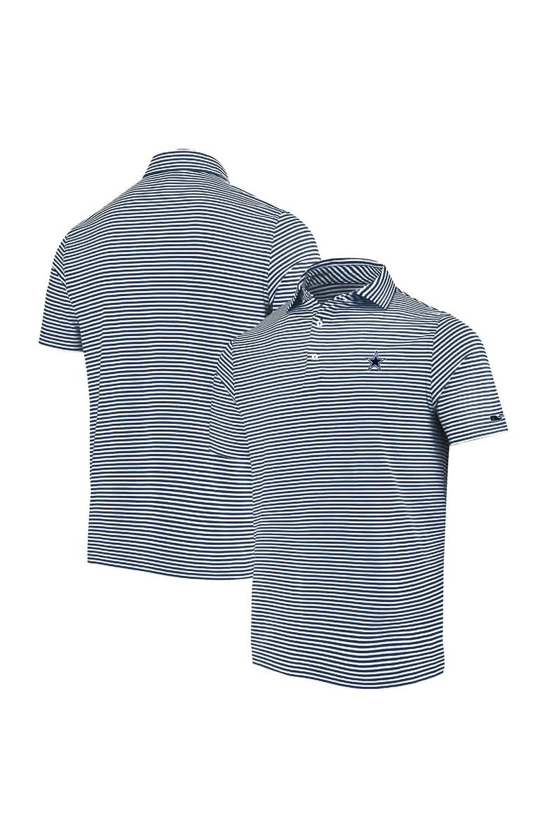 vineyard vines Men's Vineyard Vines Navy/White Dallas Cowboys Team Logo Winstead Stripe Polo, Main, color, 