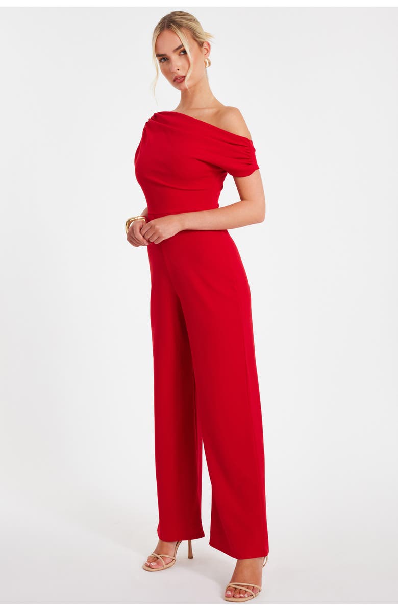 QUIZ Scuba Crepe Cap Sleeve Jumpsuit, Alternate, color, 