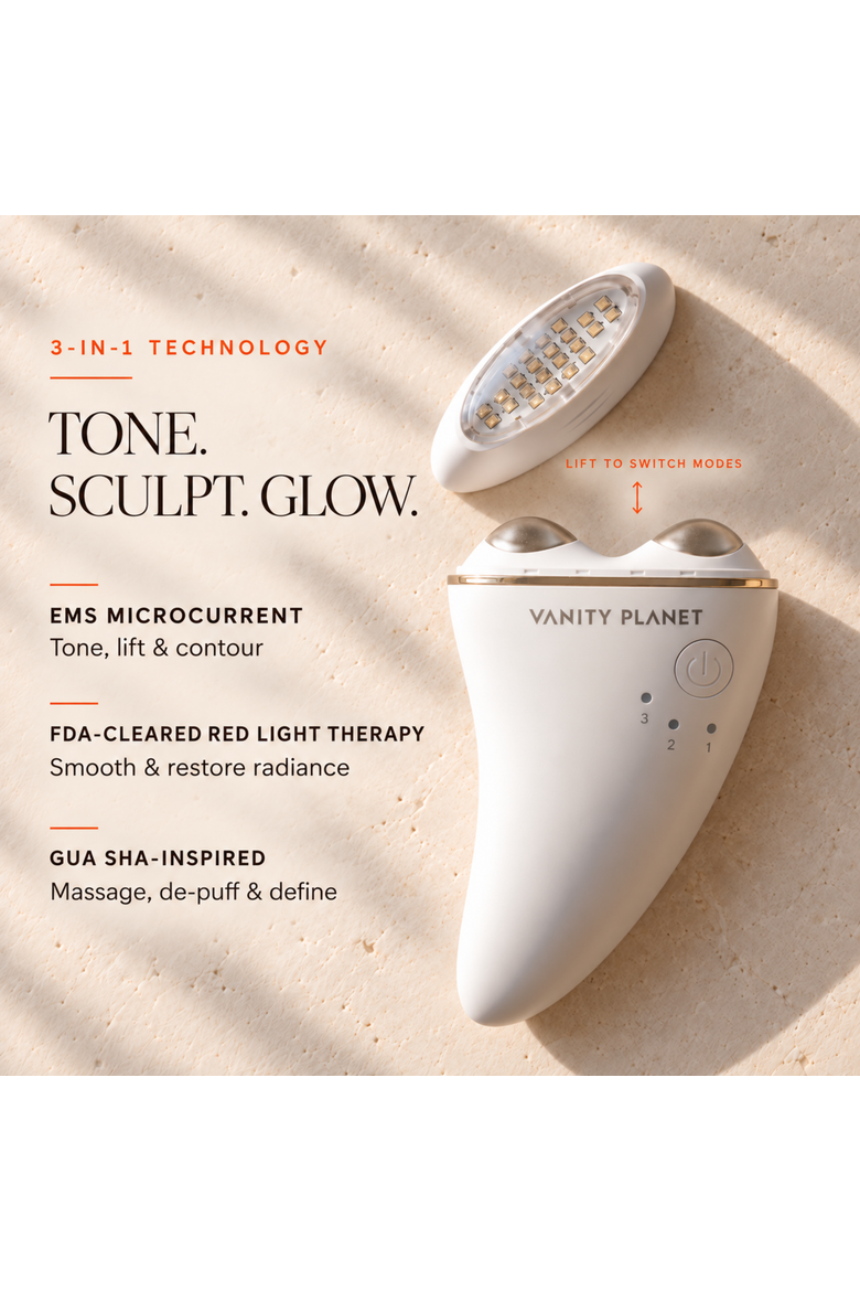 Lyra 3-in-1 Toning LED Gua Sha Device, Alternate, color, White