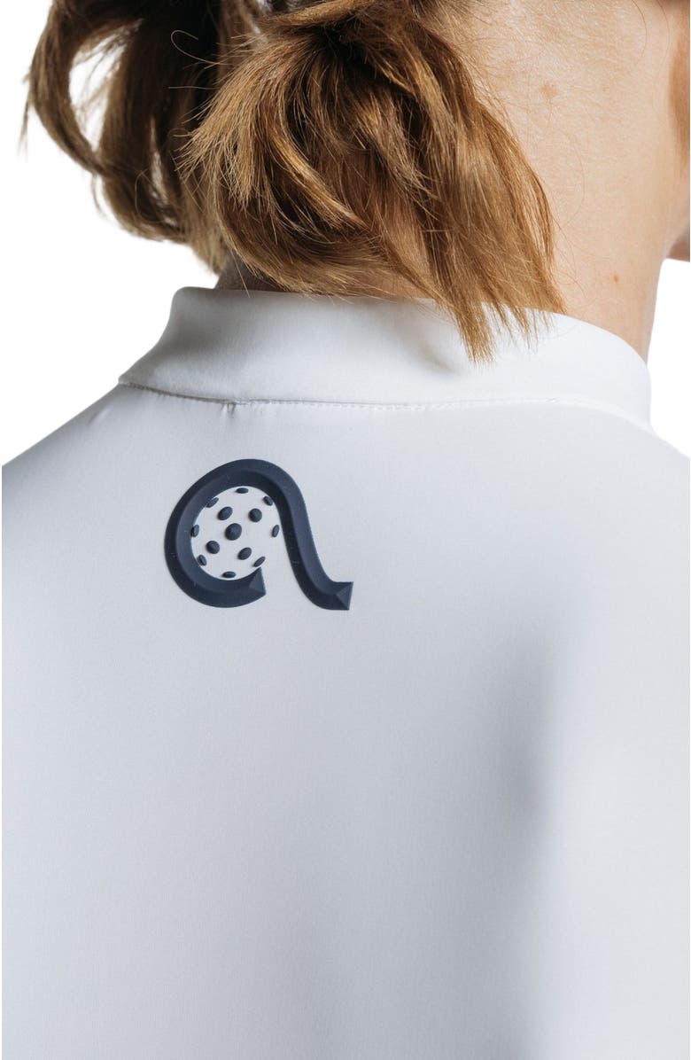 AVI Pickleball Volley Zip Long Sleeve, Alternate, color, White Lotus