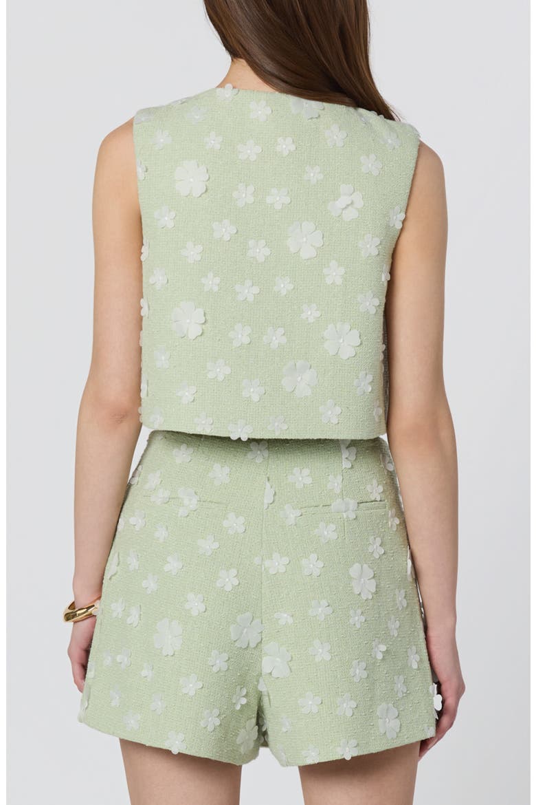 Janell Floral Appliqué Vest, Alternate, color, MINT